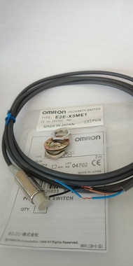 E2E-X5ME1-Zเซนเซอร์จับโลหะProximity Sensor OmronเกลียวM12 จับระยะ5mm 3สายNPNNO 12 to 24VDC (แพ็ค1ชิ้