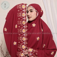 RF Nabilla - COD Mukena Dewasa Bunga Sakura Bordir 3in1 Katun Premium Jumbo