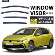 For VW Golf MK6 MK7 MK8 Sportsvan Window Visor Windshield Deflector Sun Guard Rain Vent Cover Trim,