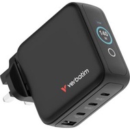 Verbatim 迷你氮化鎵充電器 140W 附顯示器