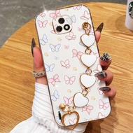 YBD Casing For Motorola Moto E7 Plus E7 Power E7i Power 2021 Cute Girl Butterfly Shell Electroplated