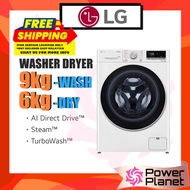 [FREE SHIPPING] LG 9/5kg Front Load Washer Dryer FV1209D4W AI Direct Drive Steam Washing Machine Mes