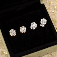 Van Cleef & Arpels fleurette Series Rose Gold 7 Diamond Small Flower Diamond mini mini Stud Earrings