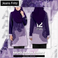 2025 Eid Muslim Jersey Free Custom Name and Number Muslimah Family Suit Purple Printed Sublimation T