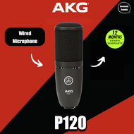 AKG P120 ไมโครโฟนคอนเดนเซอร์ไดอะแฟรมสําหรับเสียงร้องและเครื่องมือที่ชัดเจน การบันทึกสตูดิโอหรือสด ขั