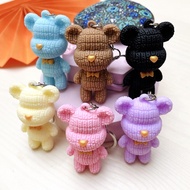 3D Bearbrick Exquisite Cute Crystal Keychain Doll Kaws PVC 可爱暴力熊情侣钥匙扣钥匙圈