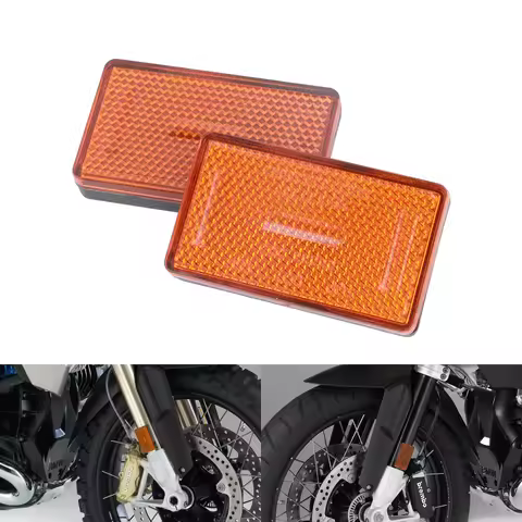 2Pcs Motorcycle Reflector Reflective Rectangle Safety Fork Reflector for BMW R1200GS Adventure R1200