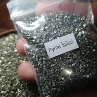 ผงแร่ ไพไรต์ Pyrite เพชรหน้าทั่ง ขนาดเล็ก น้ำหนัก 50-100 กรัม หินธรรมชาติ หินเกล็ด หินมงคล หินนำโชค 