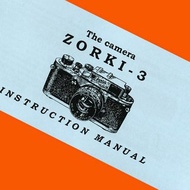 ENGLISH MANUAL for ZORKI-3 camera Russian Leica-III copy INSTRUCTION BOOKLET