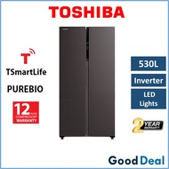 Toshiba RS600 530L / RS780 Side by Side Inverter Refrigerator Peti Sejuk Fridge