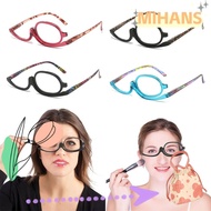 MIH Rotating Makeup Reading Glasses, Colourful Frame Vision Care Folding Eyeglasses, Fashion Eyewear
