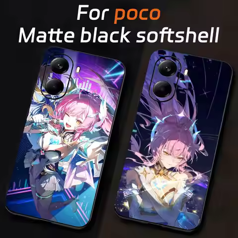 Phone Case For Xiaomi POCO M7 M6 M5 X7 X6 X5 F7 F6 F5 Pro 5G Soft black Shockproof Cover Wuthering W