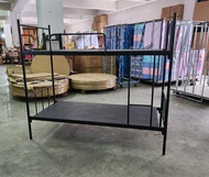 [TheGoodFurniture] Double Deck Bed with PP Boards- Bunk Beds with Plastic Planks. Nice and Clean. Bug- Free. Pest- Free. Hygienic and Better Quality. Metal Double Decker Dormitory Sibling Beds.双层铁床附带塑料床板- 耐用-稳固-优质品质保证-新款塑料床板更清洁不怕害虫滋生