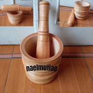 KAYU Large KAUYU Mortar SET/Wood Pounder/Mortar+Pestle PREMIUM