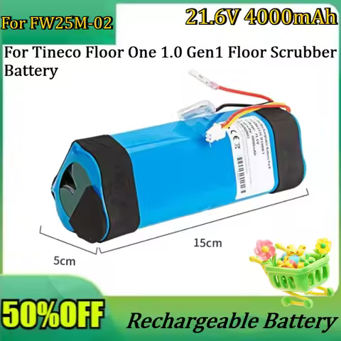 New FW25M-02 21.6V 4000mAh Lithium Battery For Tineco Floor One 1.0 Gen1 Floor Scrubber Battery HF20