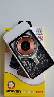 Pearl-klgoKP-92-white-10000mAh磁吸無線充電快充行動電源快充移動電源充電寶尿袋