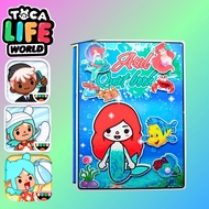 Học liệu bóc dán búp bê giấy nàng tiên cá đồ chơi DIY cho bé gái H22