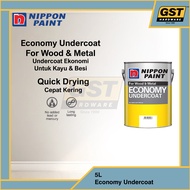 5L  Nippon Paint Economy Undercoat Paint for Wood and Metal Undercoat Metal Cat Undercoat Nippon Und