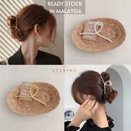 STARING Korean Style Hair Clip Silver Hair Clips For Women Klip Rambut Hair Claw Clip Sempit Rambut 