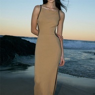 Women's Fashion Backless Lace Knot Sleeveless Sexy LIMH Dress HM