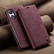 For Oppo A59 A79 A98 A78 A58 A96 A76 A57 A77S A57S A74 A95 OppoA78 A 78 4G 5G Flip Matte PU Leather 