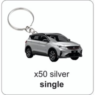 X50 silver 2d keychain key chain