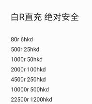 Roblox 正贵白R代儲（全网最平！）