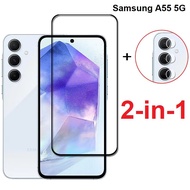 Samsung A55 5G Package 2IN1 Tempered Glass Camera Lens Anti-Scratch Hp Samsung A55 5G