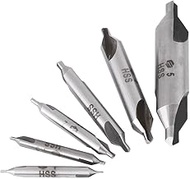Set for Pilot Drill 6 Pieces 1/1.5/2/2.5/3/5 mm Grinding at 60 Degree HSS Center Drill Bit Set Doubl