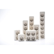 UTICON Grounded Socket 1 / 2 / 3 / 4 / 5 / 6 Holes ST 118 128 138 148 158 168 Outbow Without Cable (