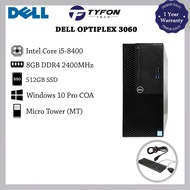 Dell Optiplex 3060 MT i5-8400 8GB RAM 512GB SSD Win 10 Pro Desktop PC Computer (Refurbished)