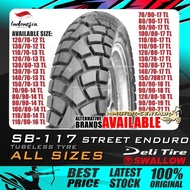 TAYAR MOTOSIKAL SWALLOW/DELI SB117 SB-117 STREET ENDURO TYRE 60,70,80,90,100,110,120,130,140,150-12,