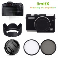 Protection Kit Camera Silicone Case Skin Cover Screen Protector UV CPL Filter Lens Hood Cap For Canon EOS M200 M100 15-45Mm Lens jy12-35