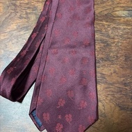 CHANEL 紅色花紋 領帶