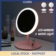 LED Light Makeup Beauty Makeup Mirror Adjustable Rotation Countertop Cosmetic Mirror 3 Modes LED