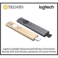 Logitech Spotlight Advanced Wireless Presentation Remote With Dual Wireless, Bluetooth, On-Screen Po