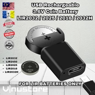 USB Type C Charger For 3.6V Coin Battery LIR2032 LIR2016 LIR2025 LIR1632 LIR1025 LIR1620 LIR1220 Bat