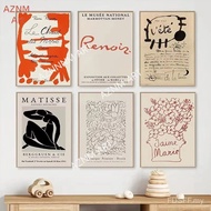 Abstract Colorful Eclectic Personalized Poster MatisseWall Art Medieval Oil Painting Orange Alphabet