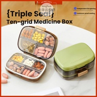Ship 24hWeekly Pill Organizer,10 Compartments Travel Daily Pill Case Airtight Moistureproof Large Pi