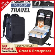 35L Expansion Waterproof Laptop Backpack Multifunction Travel Backpack Outdoor Luggage Bag