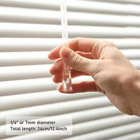 1pcs Acrylic 12"/ 17" Blind Wand Vertical Blind Replacement Part Long Window Blind Stick Blind Tie R