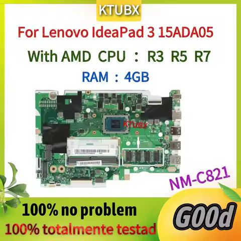 NM-C821.For Lenovo IdeaPad 3 15ADA05/ IdeaPad 3-15ARE05/3-14ARE05 Laptop Motherboard.With R3 R5 R7 A
