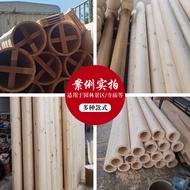 Solid Wood Cylindrical Custom Chinese Antique Temple Refurbishment Hollow Cylindrical Roman Column I