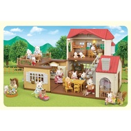 sylvanian families best house red roof two-story house toy