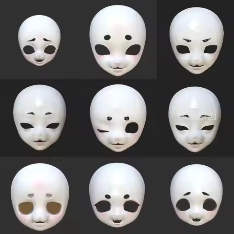 Yis cosplay Furry Head Mask Fursuit Face Base Fursona Kigurumi Kemono Animal Skull Custom Beast Head