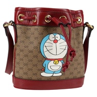 GUCCI Micro GG Supreme Doraemon 聯名手袋 PVC 米色 647801 正品 135552A