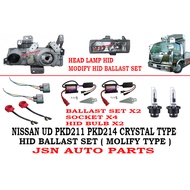 HID BALLAST SET SUITABLE FOR NISSAN UD TRUCK PKD214 MK211 CRYSTAL TYPE HEAD LAMP (MODIFY TYPE) LORRY TRUCK AKSESORI