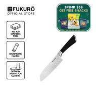Fukuro Chef Series Santoku Knife 7" Stainless Steel Knife Kitchen Utensils
