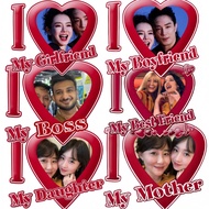 【SG】Custom Printed T-Shirts  Personalized I Love My GirlFriend BoyFriend,Dad, Mom, Daughter, Son Des