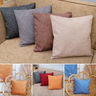 KATUN Premium Polyester Cotton Square Sofa Cushion Cover (Cushion Cover 40x40 cm/Plain Monochrome And Earth Tone)